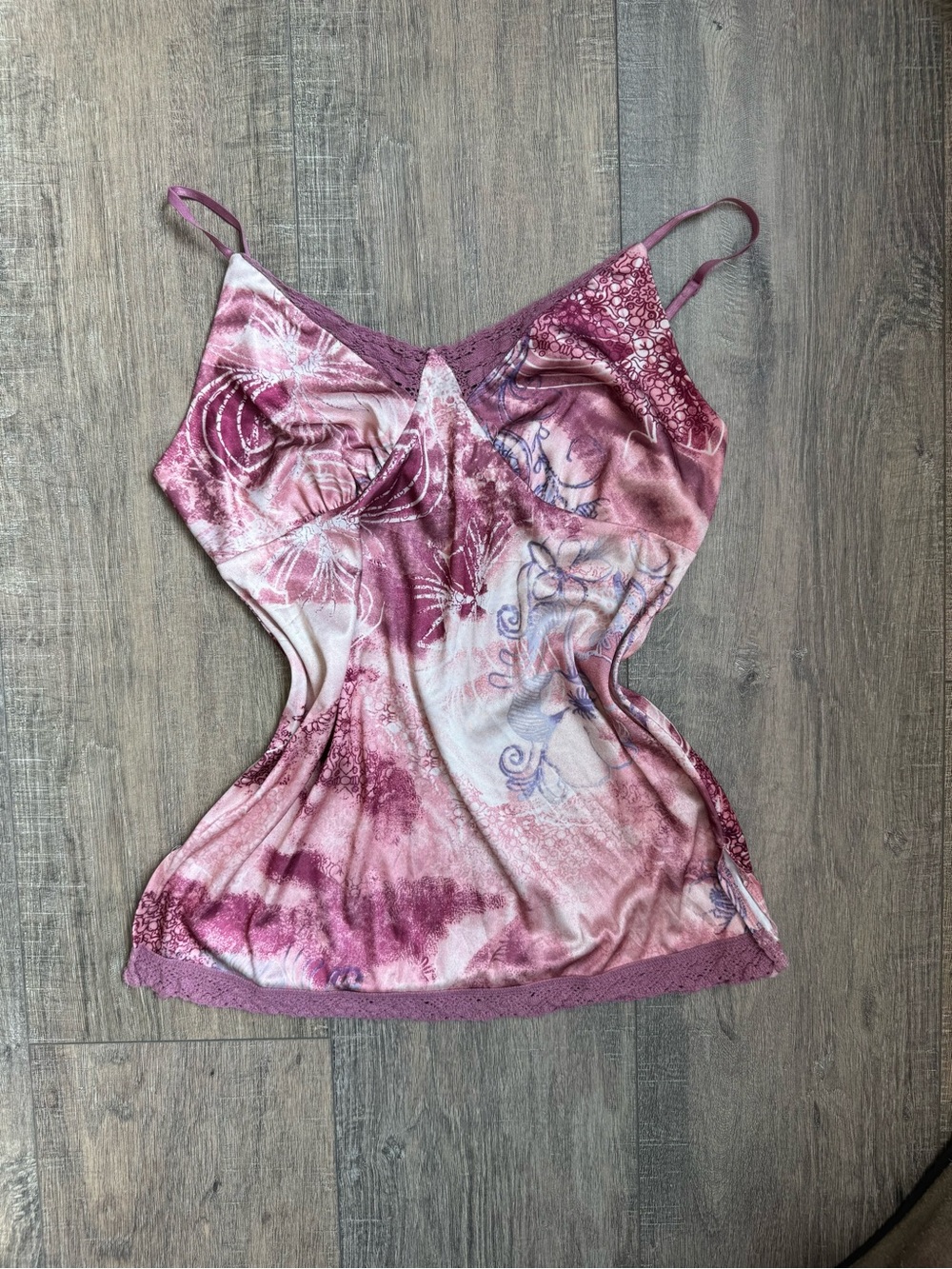 Weavers Vintage 1990s-2000s Pink Satin Fairy Tank Top